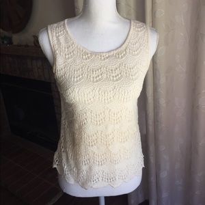 Madewell Off white sleeveless blouse